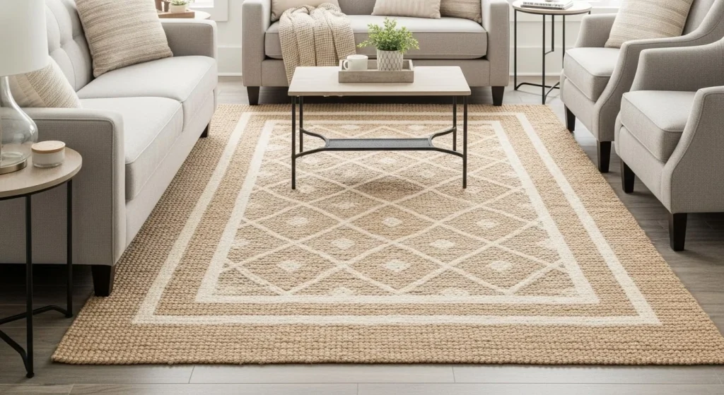 Beige Rug to Anchor the Room