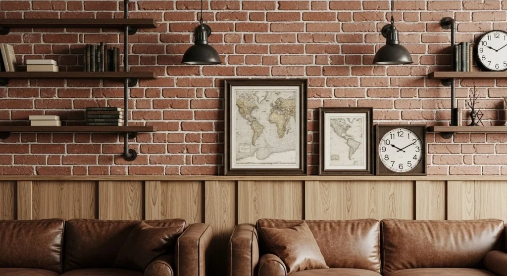 Brick Red Accent Wall