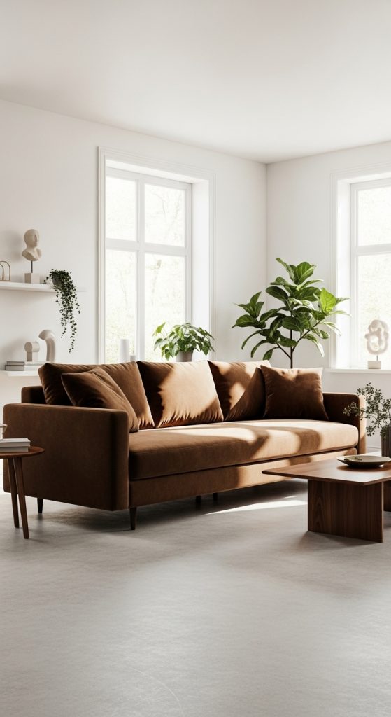 Brown Couch Living Room Ideas 21