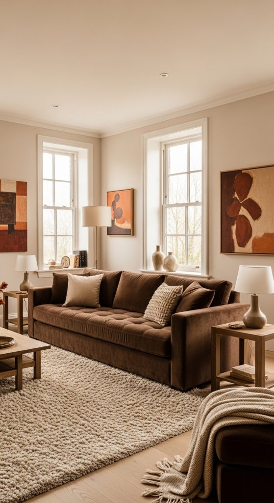 Brown Couch Living Room Ideas 22