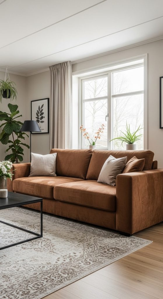 Brown Couch Living Room Ideas 31