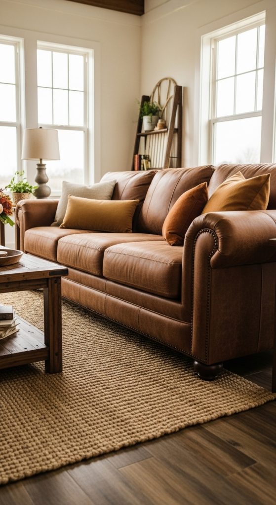 Brown Couch Living Room Ideas 32