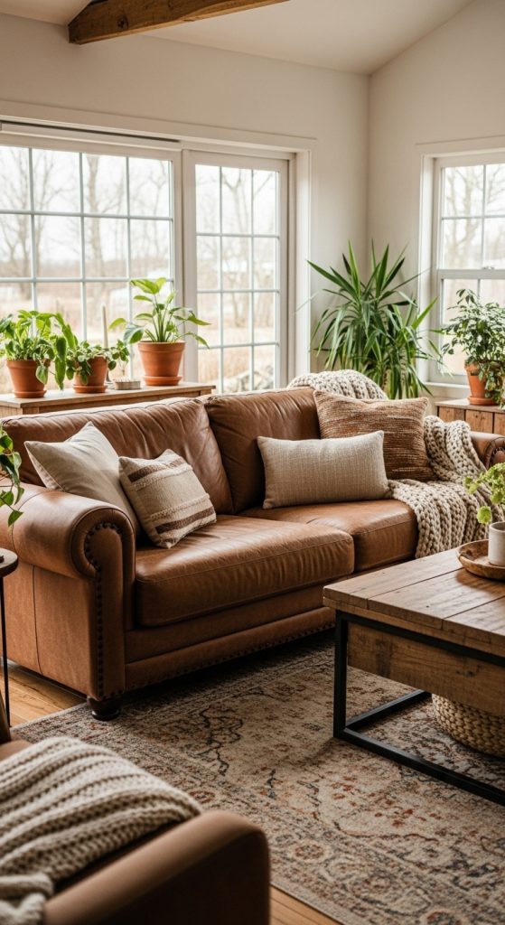 Brown Couch Living Room Ideas 33