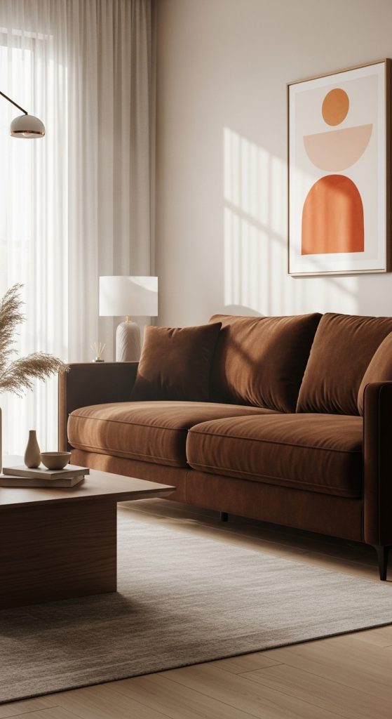 Brown Couch Living Room Ideas 34