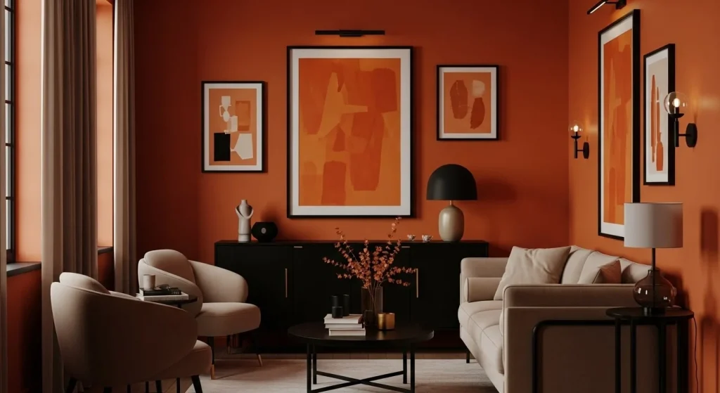 Burnt Orange Walls for Warm Drama