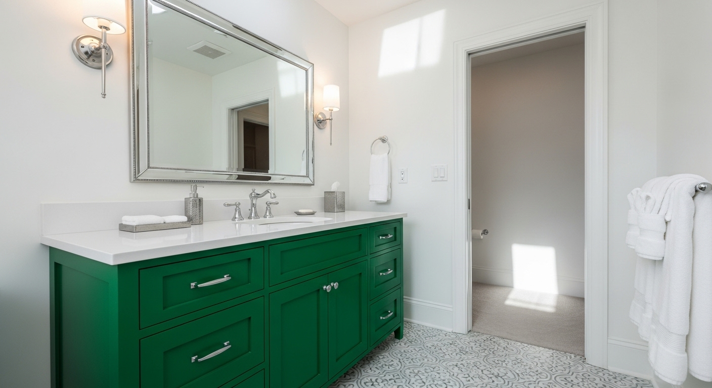 50+ Green Vanity Bathroom Ideas for a Fresh and Stylish Look 1 Green Vanity Bathroom Ideas 1