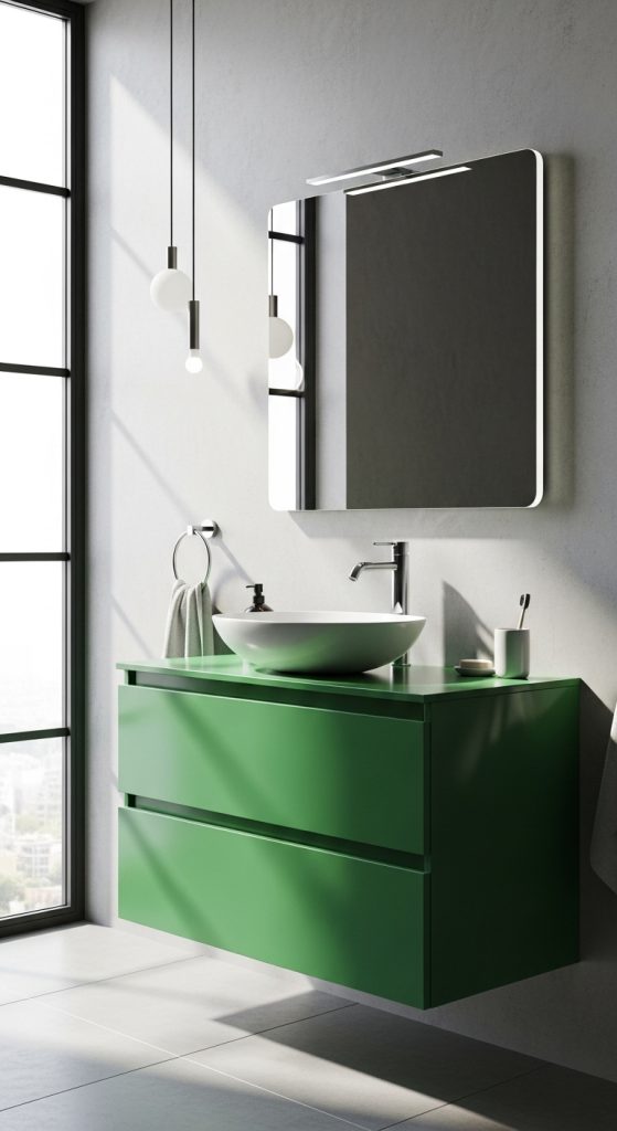 50+ Green Vanity Bathroom Ideas for a Fresh and Stylish Look 42 Green Vanity Bathroom Ideas 13