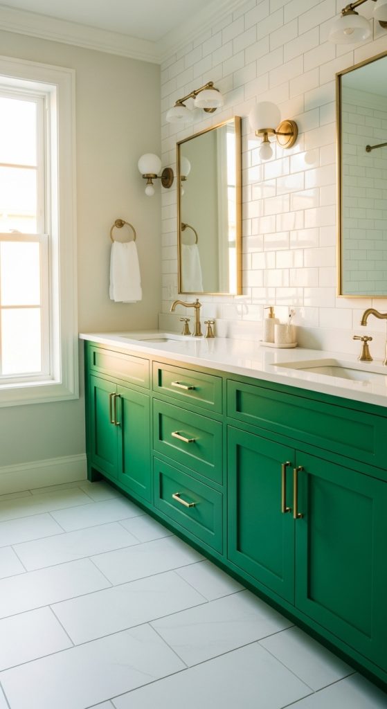 50+ Green Vanity Bathroom Ideas for a Fresh and Stylish Look 35 Green Vanity Bathroom Ideas 20