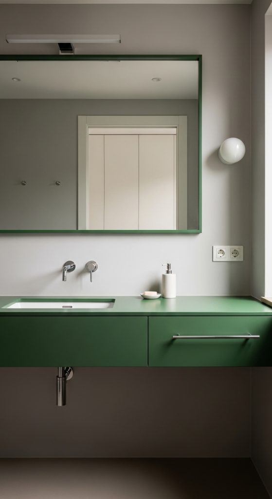 50+ Green Vanity Bathroom Ideas for a Fresh and Stylish Look 31 Green Vanity Bathroom Ideas 24