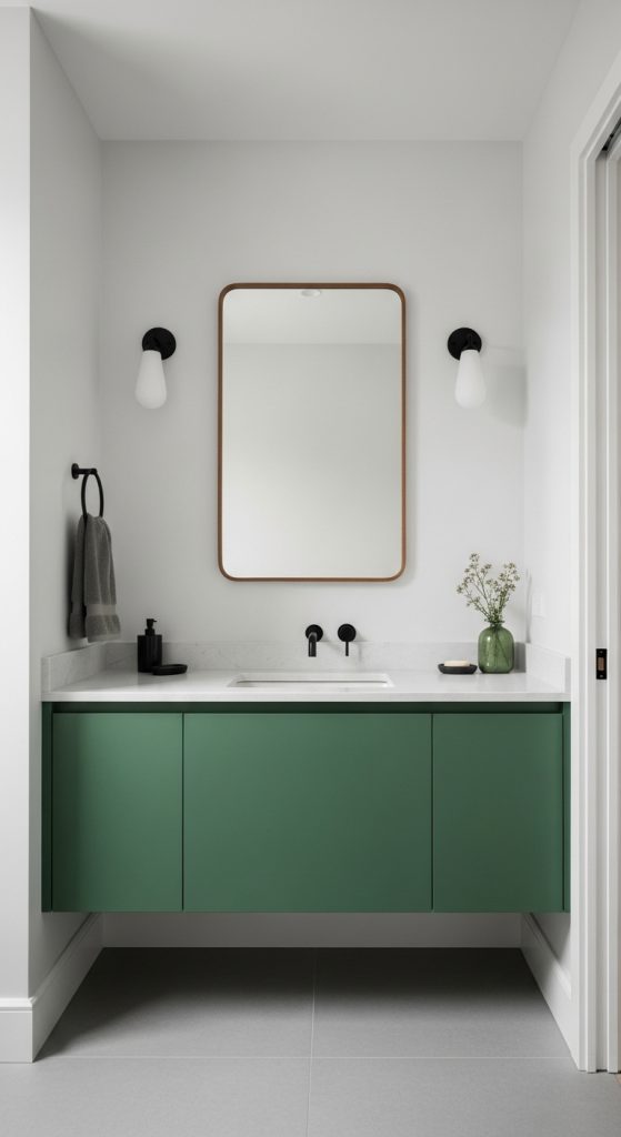 50+ Green Vanity Bathroom Ideas for a Fresh and Stylish Look 30 Green Vanity Bathroom Ideas 25