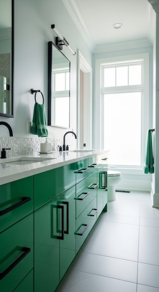 50+ Green Vanity Bathroom Ideas for a Fresh and Stylish Look 24 Green Vanity Bathroom Ideas 30