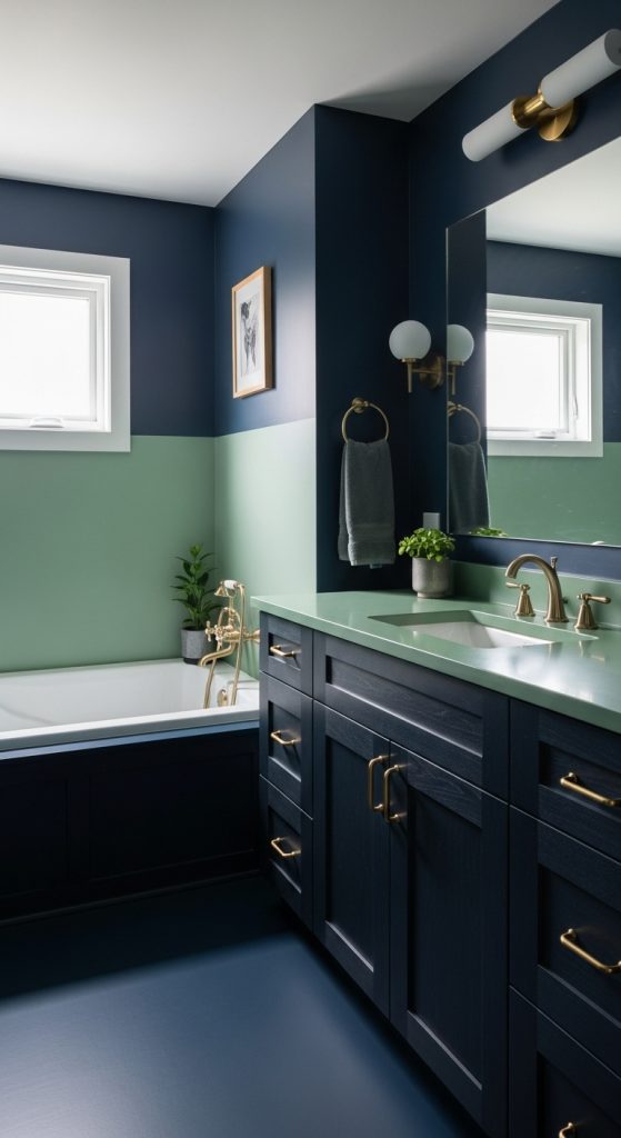 50+ Green Vanity Bathroom Ideas for a Fresh and Stylish Look 51 Green Vanity Bathroom Ideas 4