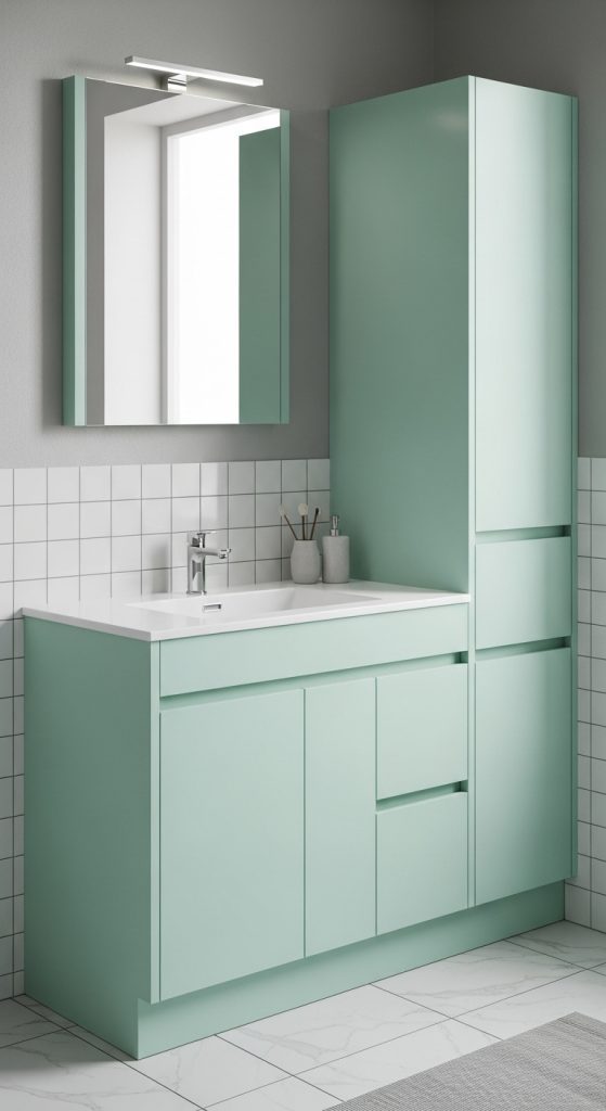 50+ Green Vanity Bathroom Ideas for a Fresh and Stylish Look 10 Green Vanity Bathroom Ideas 44