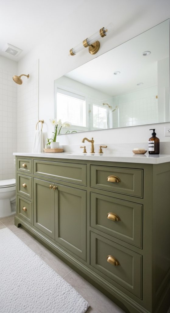 50+ Green Vanity Bathroom Ideas for a Fresh and Stylish Look 7 Green Vanity Bathroom Ideas 47