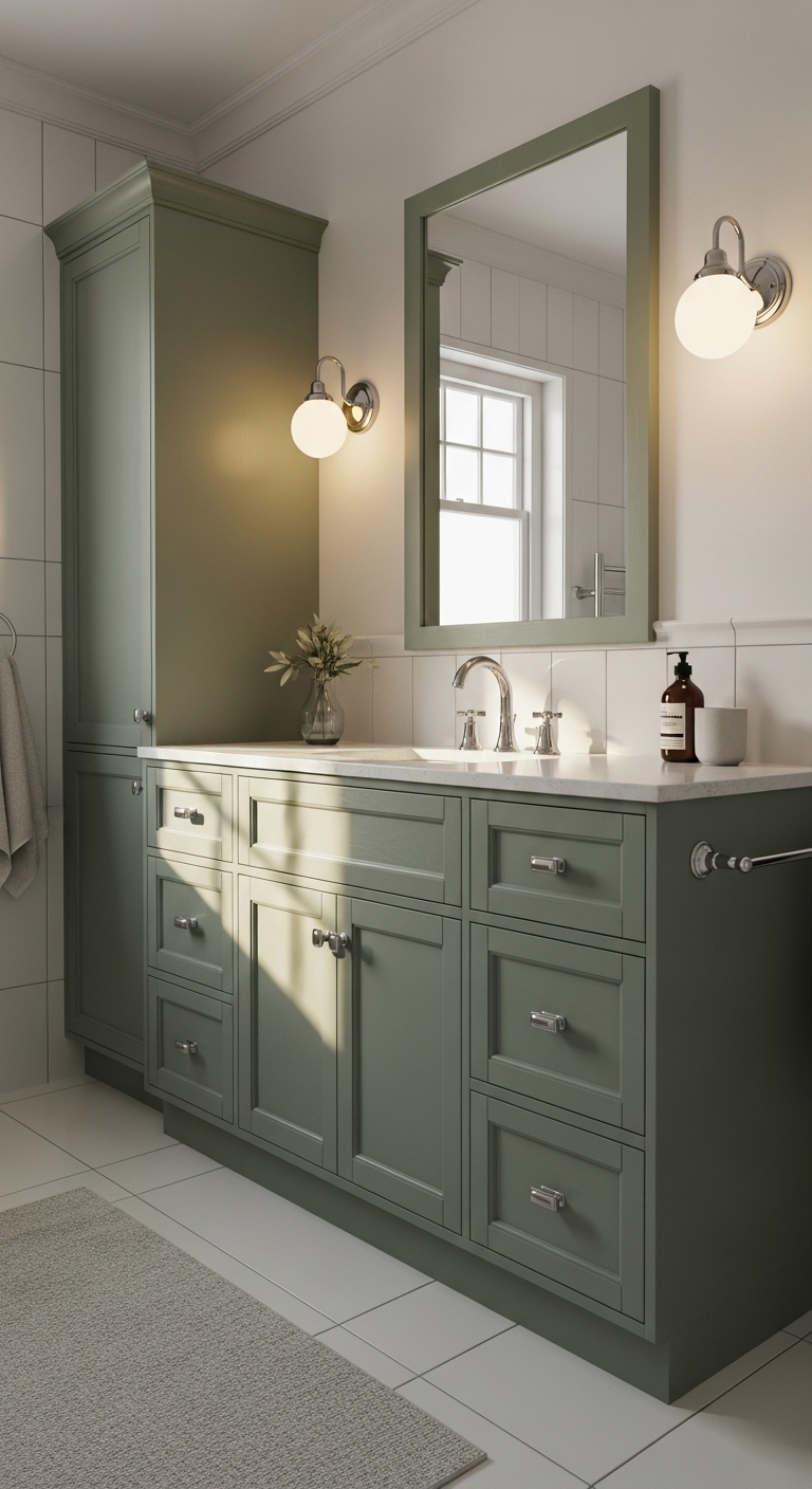 50+ Green Vanity Bathroom Ideas for a Fresh and Stylish Look