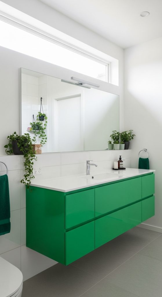 50+ Green Vanity Bathroom Ideas for a Fresh and Stylish Look 3 Green Vanity Bathroom Ideas 51