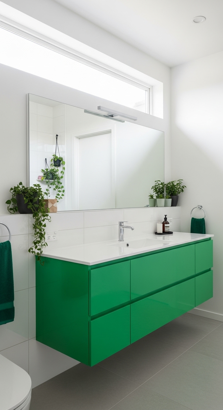 50+ Green Vanity Bathroom Ideas for a Fresh and Stylish Look