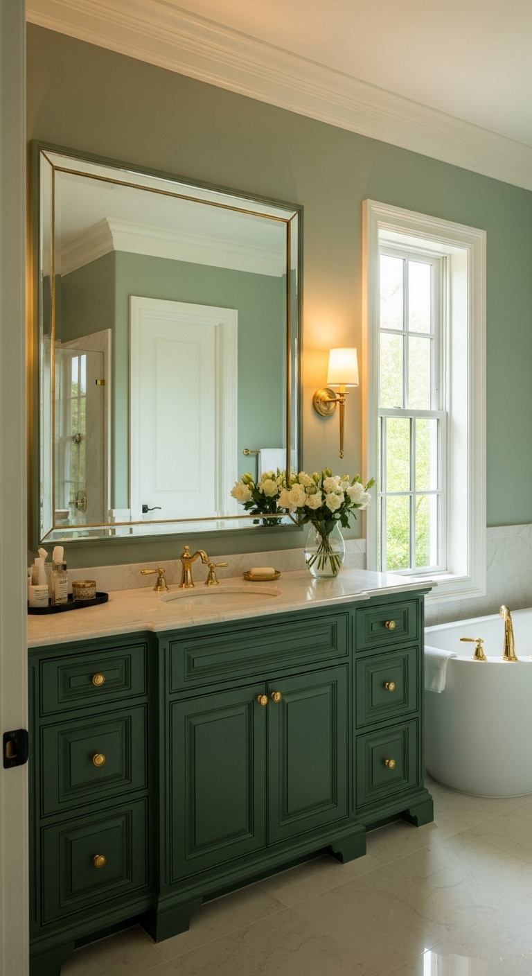 50+ Green Vanity Bathroom Ideas for a Fresh and Stylish Look