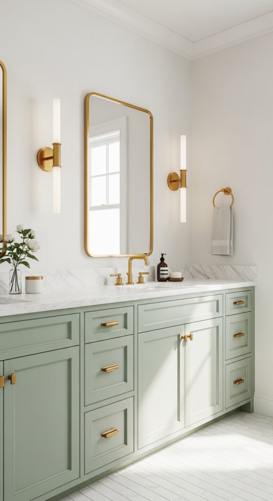 50+ Green Vanity Bathroom Ideas for a Fresh and Stylish Look 49 Green Vanity Bathroom Ideas 6