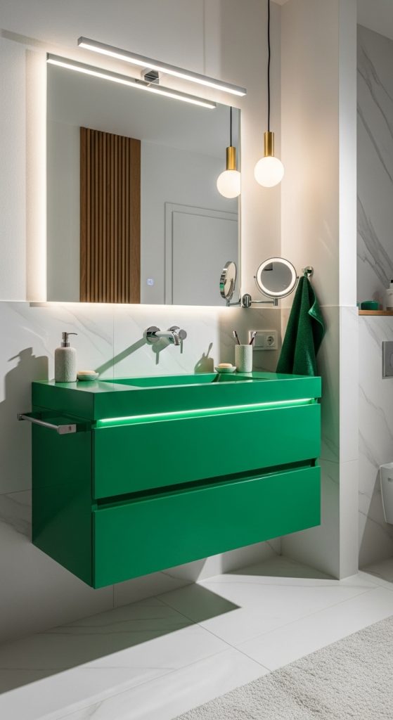 50+ Green Vanity Bathroom Ideas for a Fresh and Stylish Look 47 Green Vanity Bathroom Ideas 8