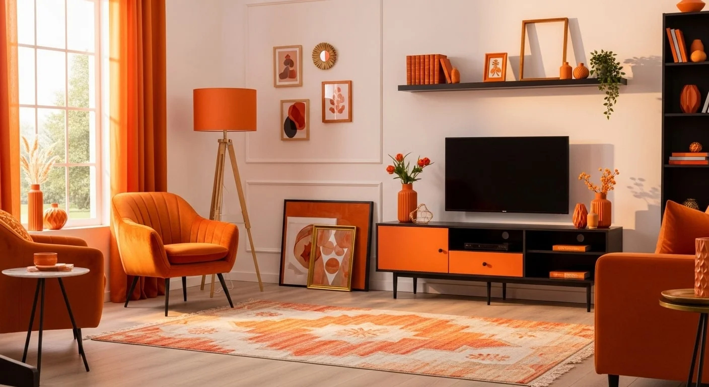 Orange Living Room Ideas 2