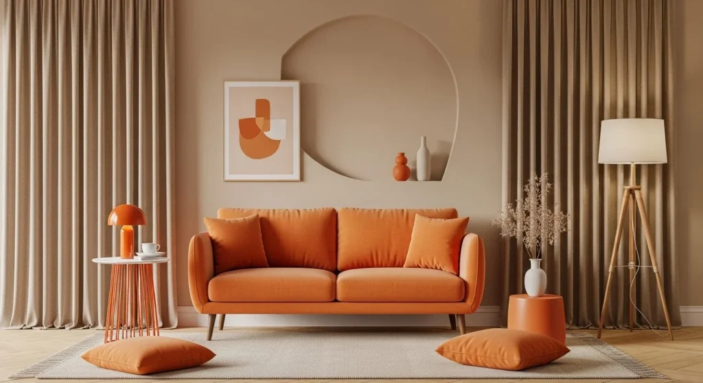 Orange and Beige for Subtle Elegance