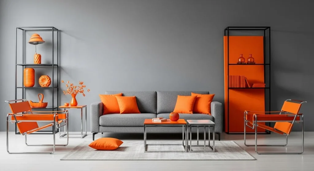 Orange and Gray Modern Contrast