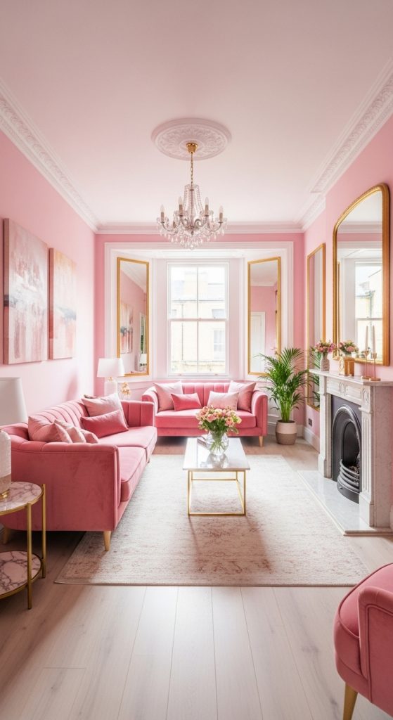 Pink Living Room Ideas 1