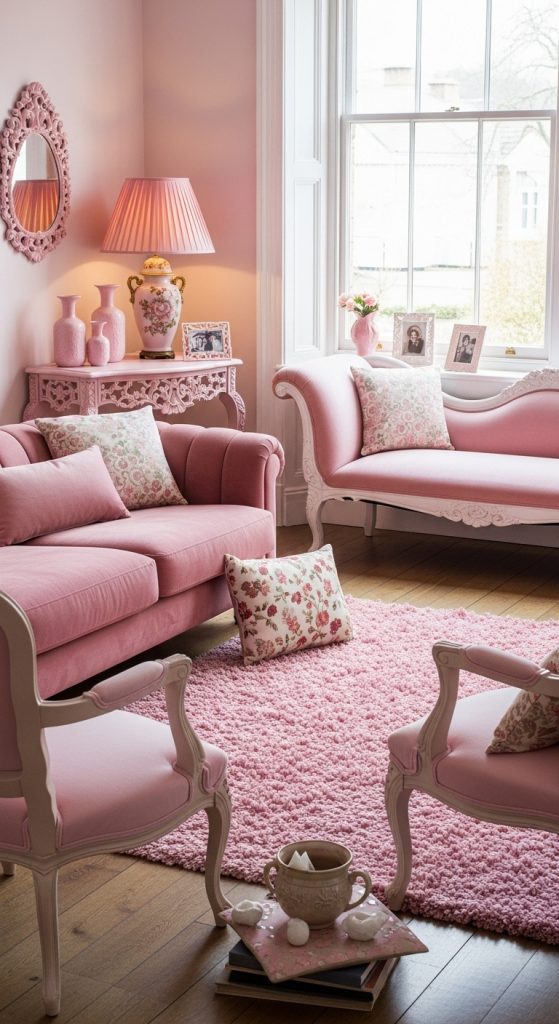 Pink Living Room Ideas 11