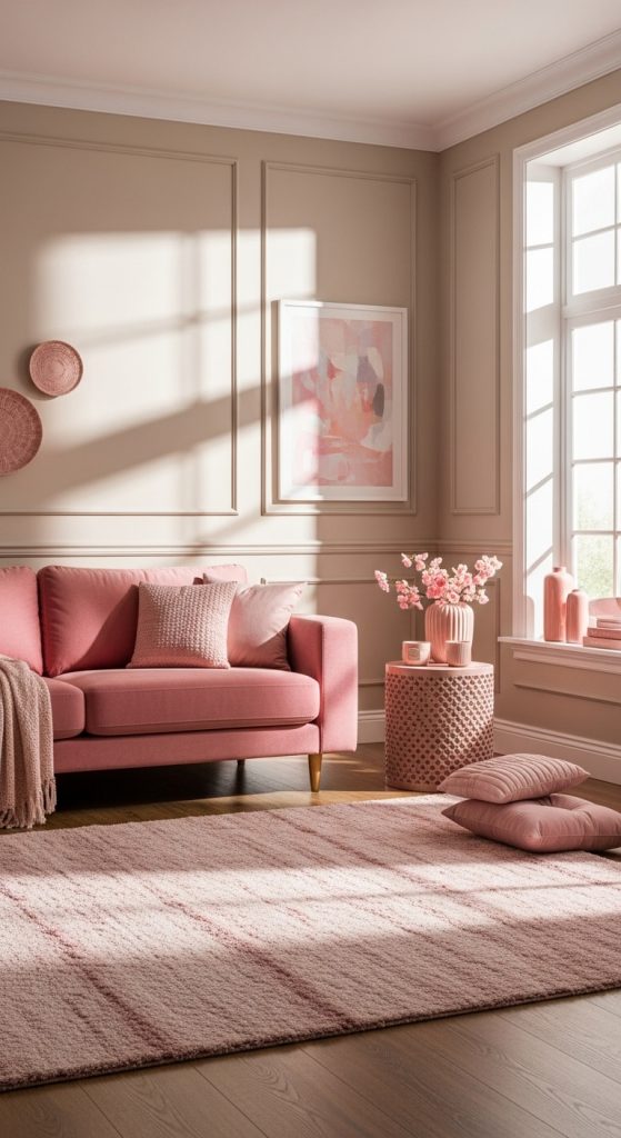 Pink Living Room Ideas 15