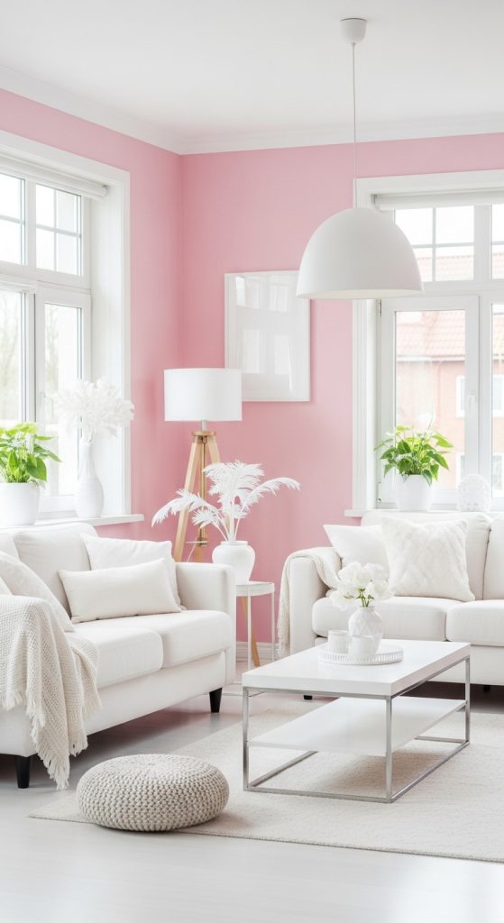 Pink Living Room Ideas 17