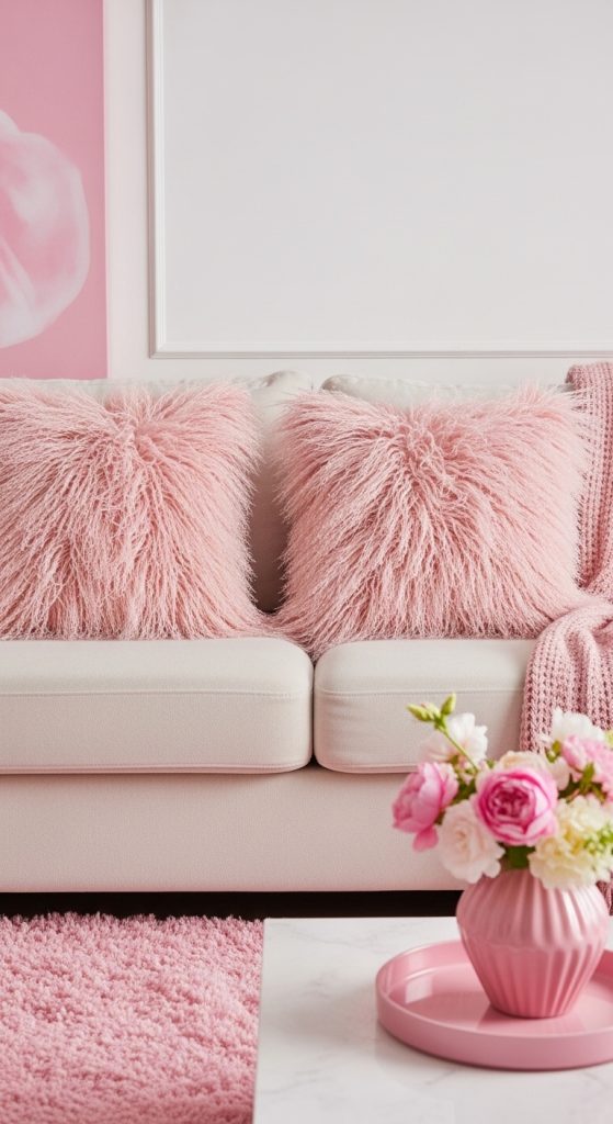 Pink Living Room Ideas 19