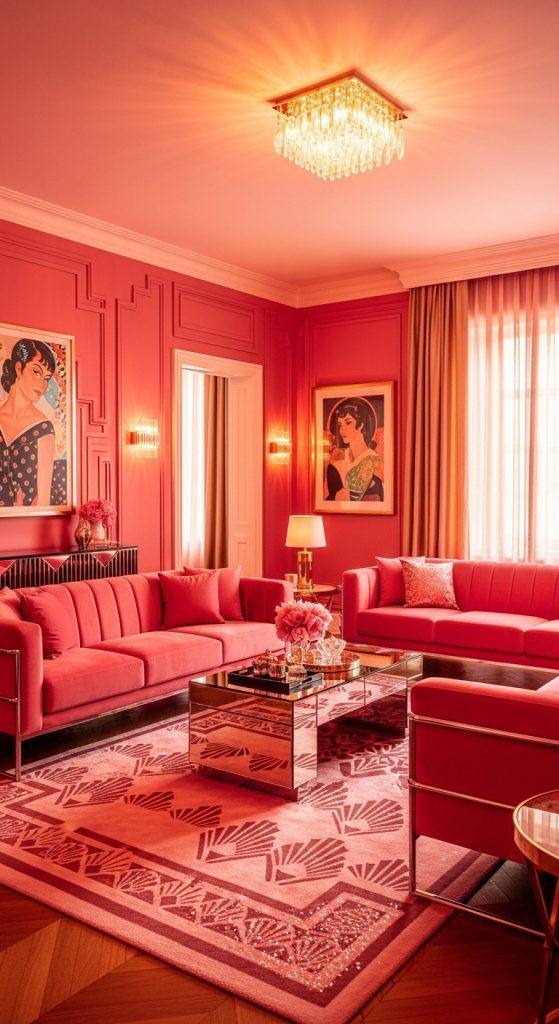 Pink Living Room Ideas 21