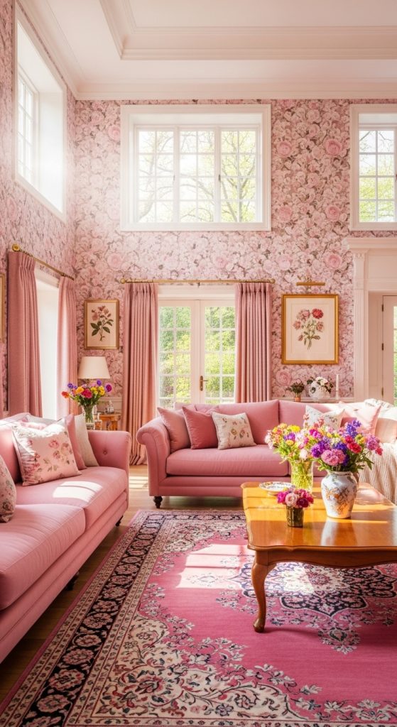Pink Living Room Ideas 23