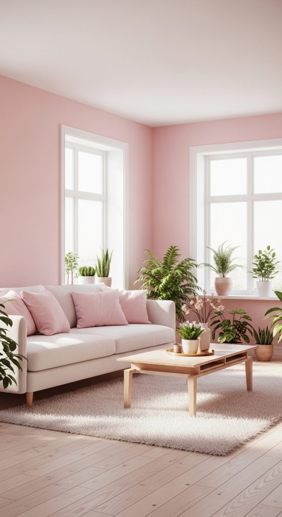 Pink Living Room Ideas 24