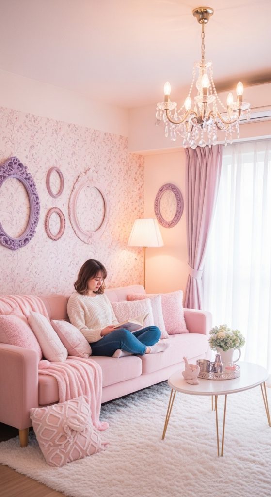 Pink Living Room Ideas 27