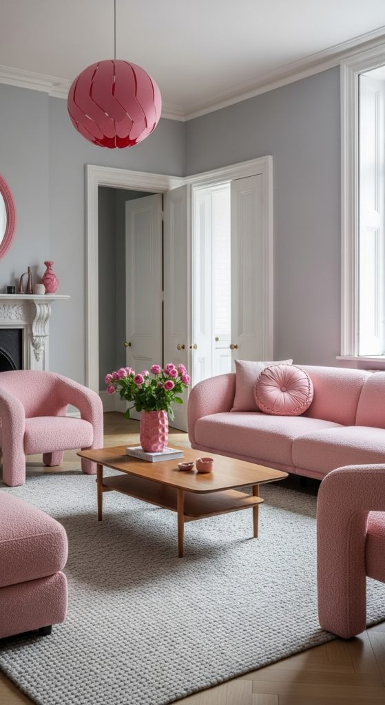 Pink Living Room Ideas 29