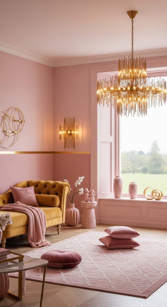 Pink Living Room Ideas 36