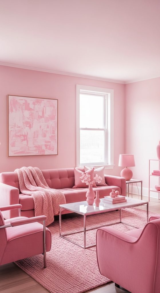 Pink Living Room Ideas 6