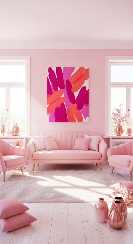 Pink Living Room Ideas 9