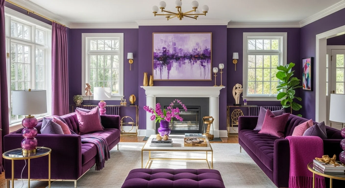 Purple Living Room Ideas 2