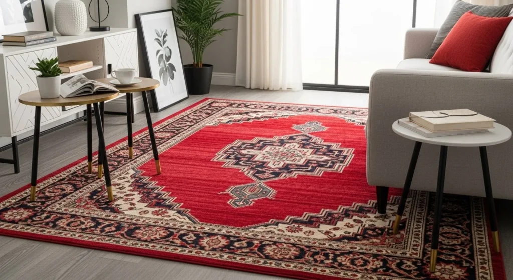 Red Rug to Ground the Space