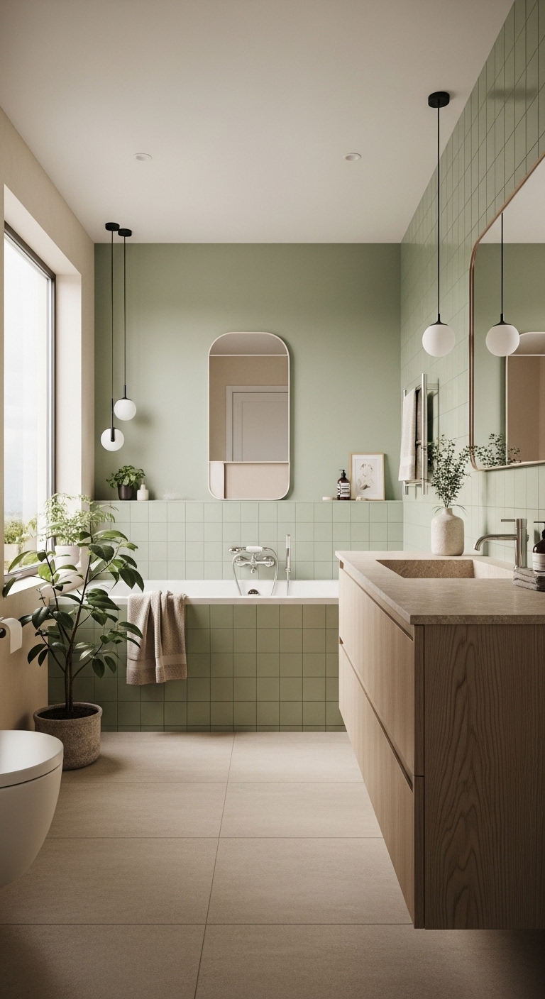 50+ Sage Green Bathroom Ideas for a Calm and Natural Vibe