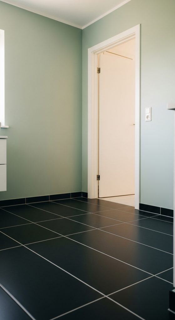 Sage Green and Black Bathroom 15