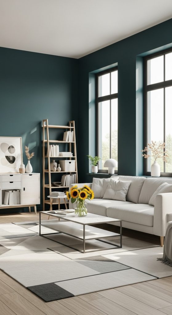 Teal Living Room Ideas 15